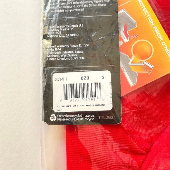 O'Neill Basic UPF 50+ Skins NEW S M Short Sleeve Surf Swim Rash Guard Sun Shirt - Picture 11 of 16